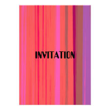 Digital Stripe Design Invitation