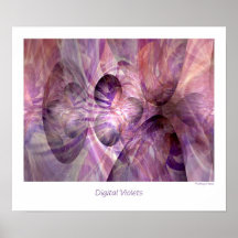 Digital Violets Print
