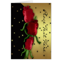 Digitally Painted Rose Bud Note Card