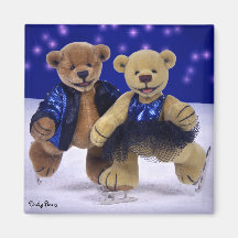 Dinky Bears on Ice Fridge Magnet