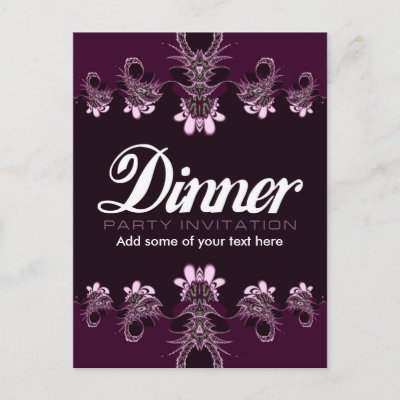 Dinner Party Invitation template P