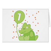 Dino Baby 1st Birthday Greeting Card