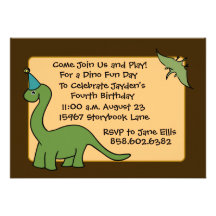 DINO Birthday Party Invitations