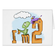 Dino Fun 2nd Birthday Invitation Card