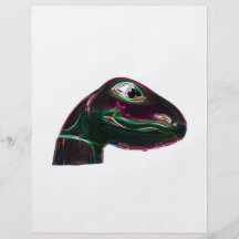 Dino Head Abstract Neon Personalized Flyer