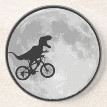 Dinosaur Bike & Moon Drink Coasters