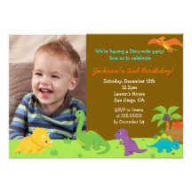 Dinosaur Birthday Party Invitaions Custom Invitations