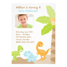 Dinosaur Birthday Party Invitation