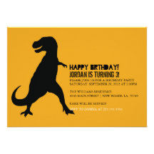 Dinosaur Birthday Party | T-Rex Invites