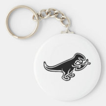 Dinosaur Eating Jesus Fish Keychain