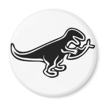 Dinosaur Eating Jesus Fish Magnets