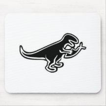 Dinosaur Eating Jesus Fish Mousepad