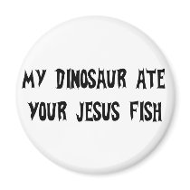 Dinosaur Eats Jesus Fish