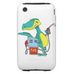 dinosaur gas pump fossil fuel cartoon tough iPhone 3 cover