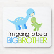 Dinosaur I'm Going to Be A Big Brother Mousepad