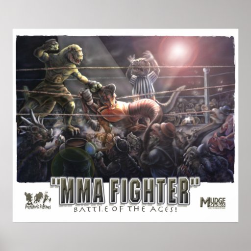 Dinosaur MMA Fighters Posters