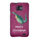 Dinosaur - Santa Claus Helper Galaxy S2 Cases
