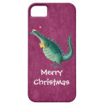 Dinosaur - Santa Claus Helper iPhone 5 Case