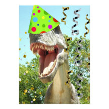 Dinosaur T-Rex Birthday Invites