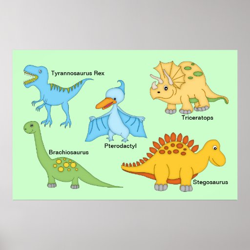 Kids Dinosaur Posters, Kids Dinosaur Prints