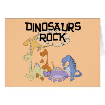 Dinosaurs Rock Tshirts and Gifts Greeting Cards