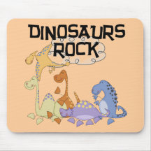 Dinosaurs Rock Tshirts and Gifts Mousepads