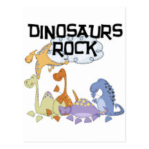 Dinosaurs Rock Tshirts and Gifts Post Card