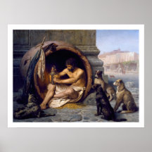 Diogenes & Dogs Poster Print by Gérôme