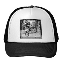 Dirt bike wheeling in the woods trucker hats