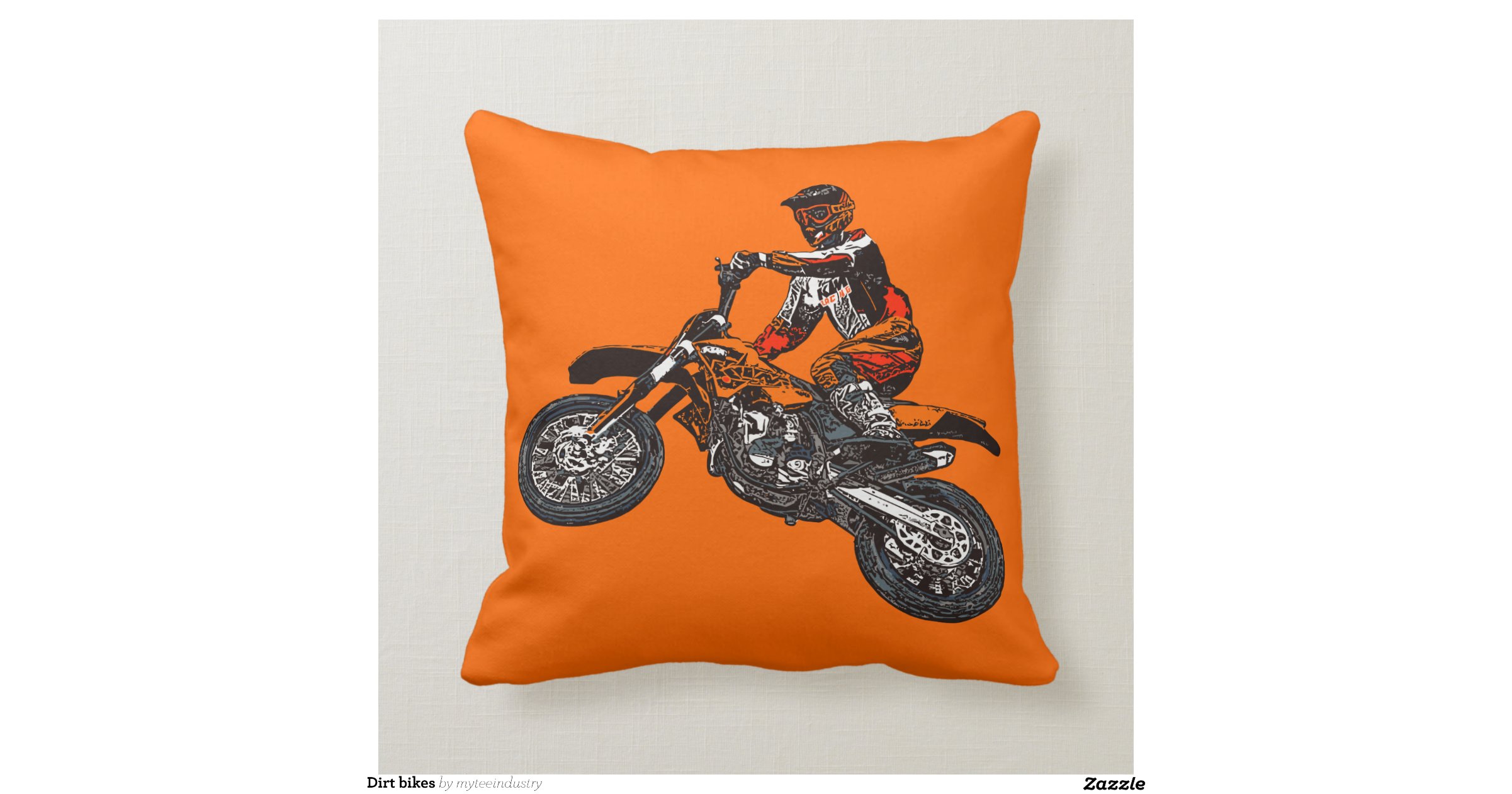 Dirt bikes throw pillow Zazzle