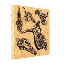 Dirt Biking Wrapped Canvas Gallery Wrapped Canvas