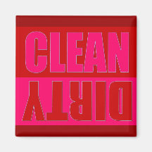 Dirty, Clean Dish Washer Magnet