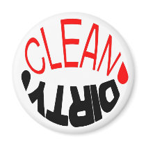 DIRTY-CLEAN REFRIGERATOR MAGNET