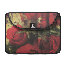 Dirty Distressed & Grungy Red Roses Bouquet Sleeve For MacBooks