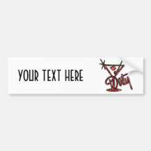 Dirty Martini - Red Bumper Stickers