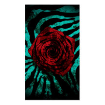 Dirty Rose  Aqua Zebra Business Cards