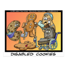 Disabled Cookies Funny Gifts & Collectibles Post Cards