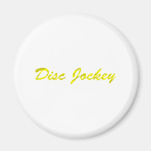 Disc Jockey - DJ Gold Fancy DJing Turntable Fridge Magnet