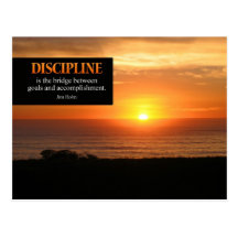 Discipline Motivational Postcard