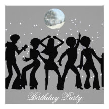 Disco 70's Birthday Party Invitation