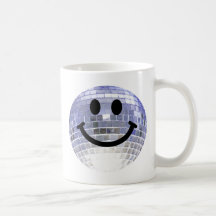 Disco Ball Smiley Coffee Mugs