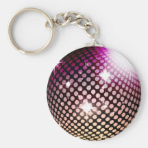 disco city ball key chain
