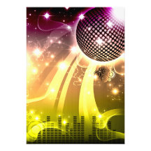 disco cityscape personalized announcement