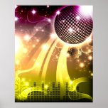 disco cityscape poster