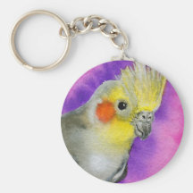 Disco Cockatiel Keychain