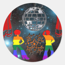Disco Fever Round Sticker