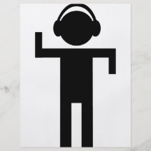 disco head phone type icon flyer