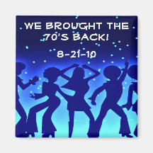 Disco Theme 70's Party Favour Magnets Souvenirs