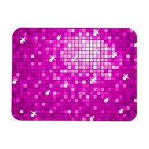 Disco Tiles Pink premium magnet