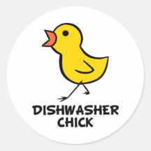 Dishwasher Chick Stickers